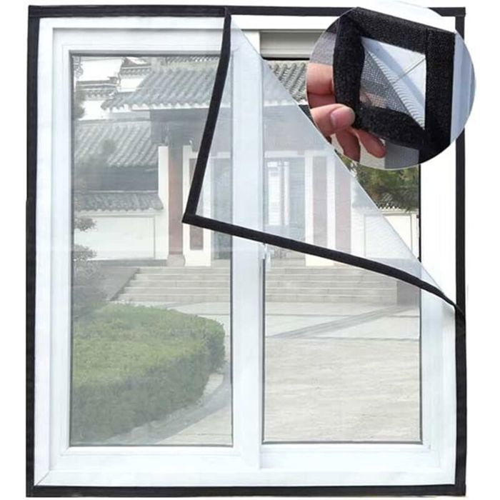 Meilleurs prix pour Filet Protection Chat Fenêtre Moustiquaire Autocollante Ajustable Maille Transparente Anti-Insectes (130x150cm) .