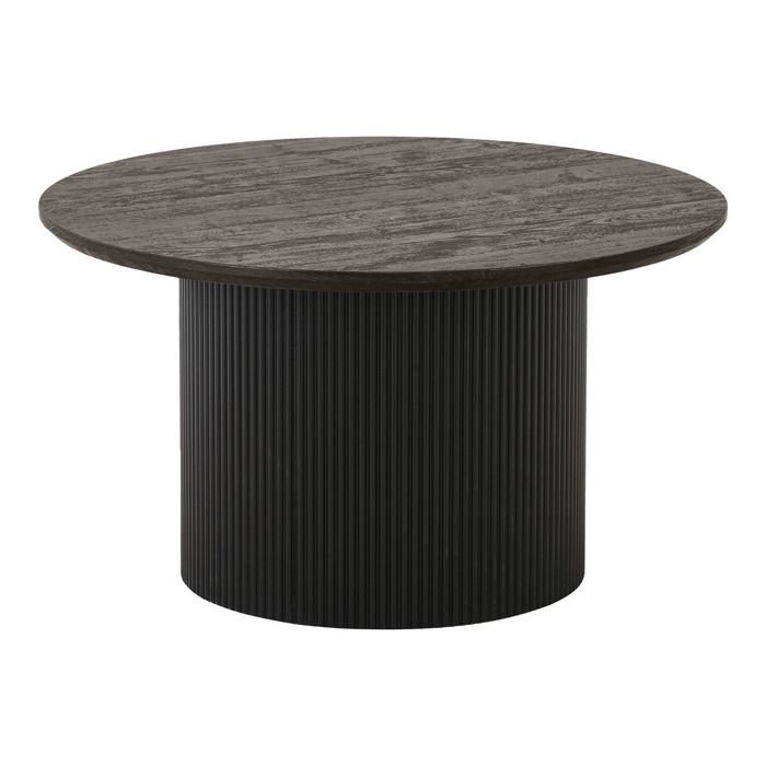 Table basse ronde Boavista marron foncé ø80x45 cm - Réf. VK8681847491170