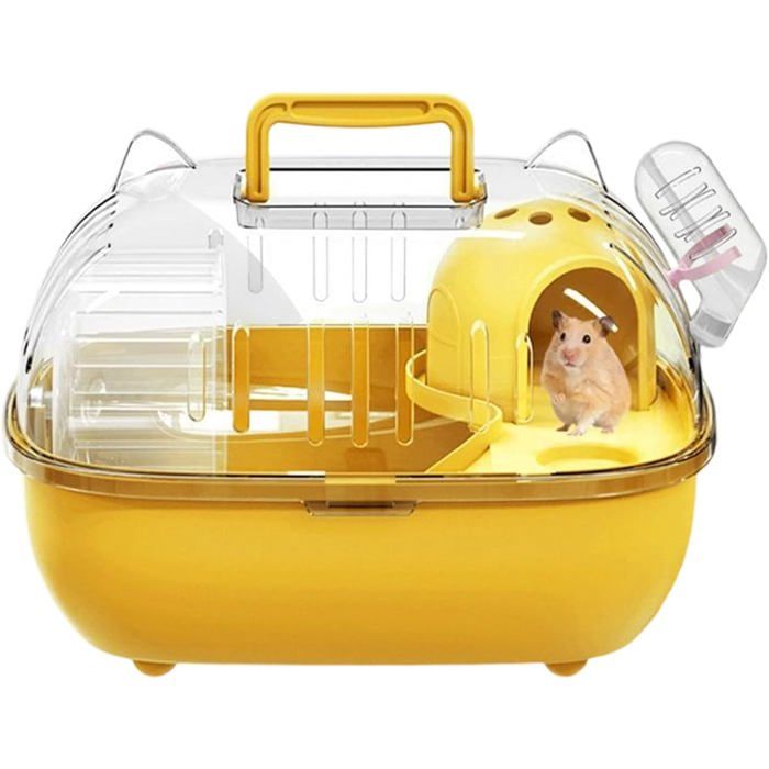 1 Sac de Transport pour Rongeurs Matériau PP Transparent Avec Bouteille dEau Pour Hamster Lapin Lézard .