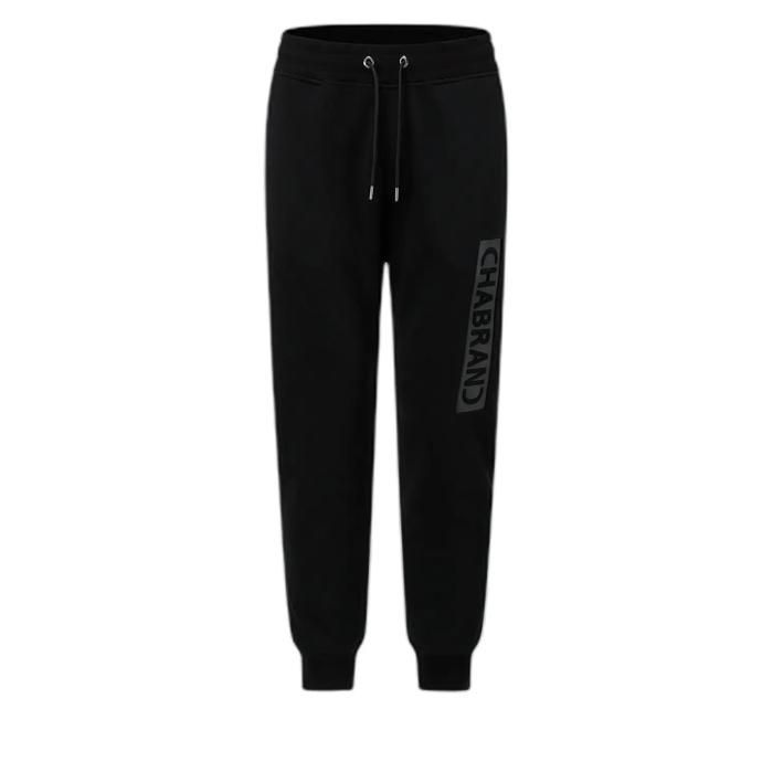Pantalon de jogging logo encadré Chabrand - noir irise Pantalon de jogging logo encadré Chabrand - noir irise