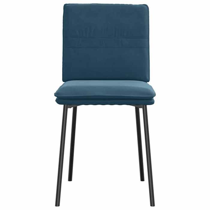 Chaises de cuisine（4 PCS) - Bleu - Chaises à manger - 4 PLACES - Bleu Velours 45x54x83 cm F4305