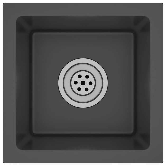 4157 Évier de cuisine - vidaXL - Évier à Encastrer acier inoxydable - noir - 30 x 30 x 20 cm - Résistant à la corrosion3.4 kg