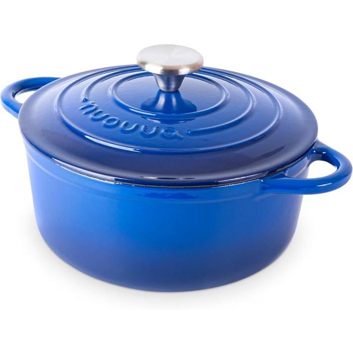 Cocotte en Fonte Émaillée Casserole Faitout avec Couvercle Antiadhésif Marmite pour Induction 2 9 Liter Regur B ENSEMBLE USTENSILES