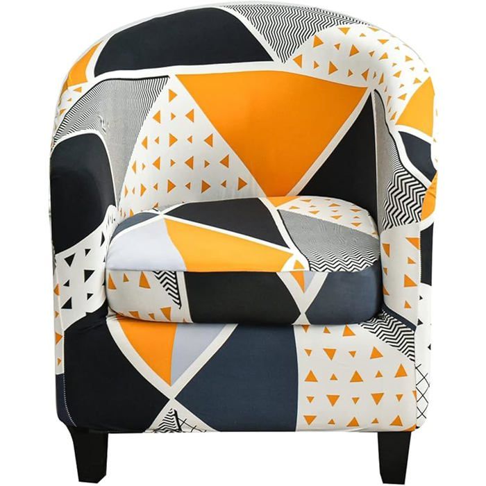 Eurpand Housse de Fauteuil Club Extensible Housse Canapé Chesterfield Cabriolet avec Housse Coussin Protection HOUSSE DE FAUTEUIL