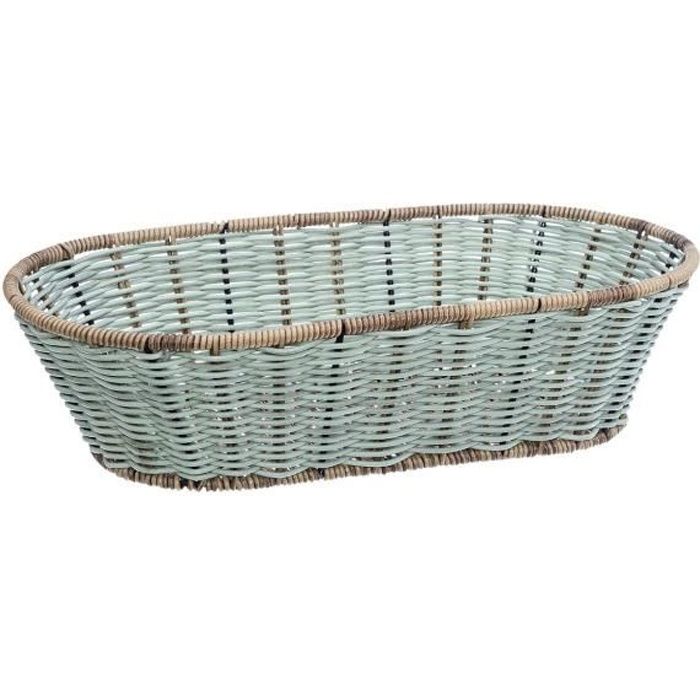 Corbeille à Pain Ovale Vintage Bleue - Dimensions 25x18 Cm - Décoration De Table, Service Pain