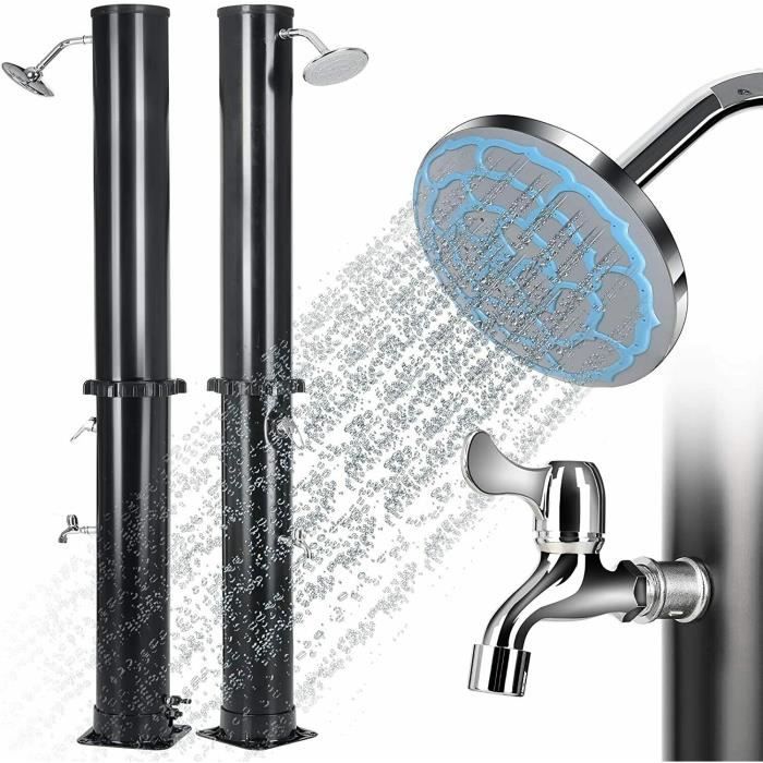 Douche de Jardin Solaire Extérieure sans Raccordement Électrique Robinet Pommeau de Douche de Pluie Réglable Jardin/Piscine/Plage Douche Solaire Chaude Piscine 216cm Douche Solaire 20L 