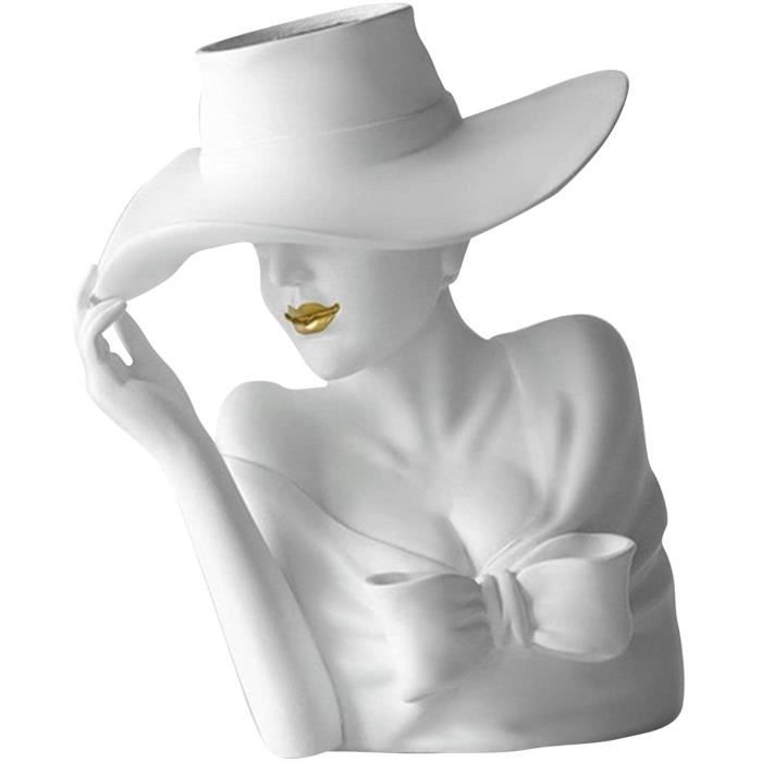 Statue De Chat En Résine - Figurine Déco Maison, Design Minimaliste, 11x16,5x16 Cm, Pour étagère Ou Table