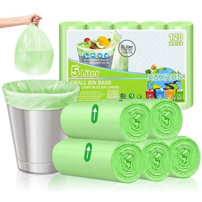 Sac poubelle biodégradable de 5 litres,petit sac poubelle de sac poubelle  dégradable pour la maison, la salle de bain, la cuis[243] - Cdiscount Au  quotidien