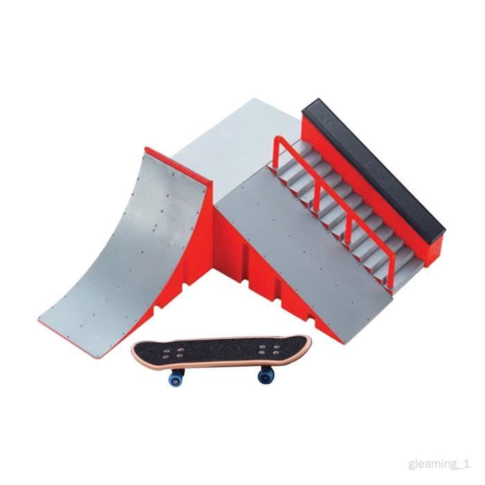 Kit Skate Park - Ensemble de rampes Finger Skate - Mini skateboard & accessoires - Facile à utiliser - Cadeau enfant - Jeux - Jouets