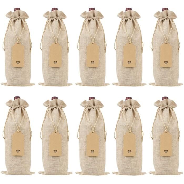 Sac cadeaux tissu bouteille