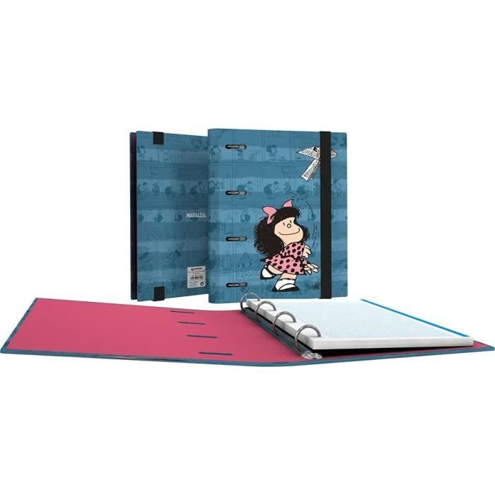 Classeur A4 Manga Bits & Bobs – 4 Anneaux + 100 Feuilles Quadrillées 5×5 90g + Intercalaires & Enveloppe