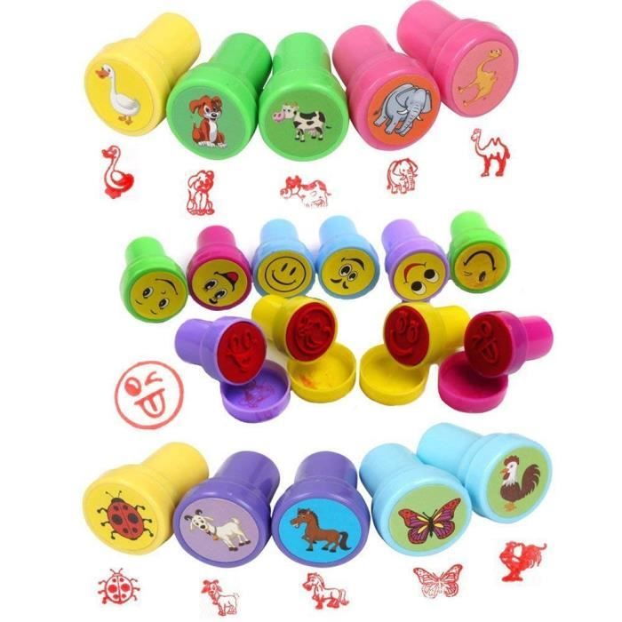 36 Tampons Lettres & Chiffres Auto-encrage - Pour Enfants, Scrapbooking, Cartes - Apprentissage Ludique