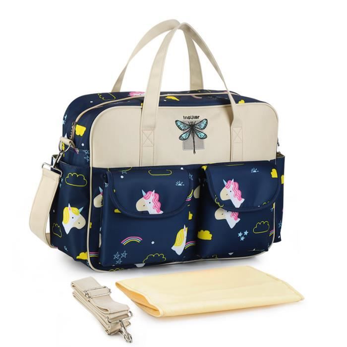 Sac a Langer Bebe avec Bandoulière Sac Maternité Grand Sac avec