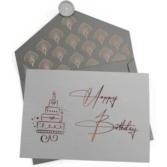 Carte D'anniversaire Italienne « Buon Compleanno » – Motif Vespa Et Paysage Côtier, Avec Enveloppe Kraft