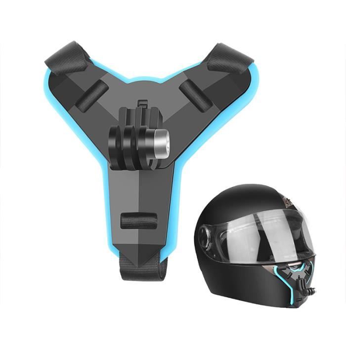 4/3 ShipeeKin Monture de casque Casque de moto monture menton Support de montage en hauteur compatible avec GoPro Hero 7/6/5/4 Yi Cam SJ Cam et autres Action Cams 