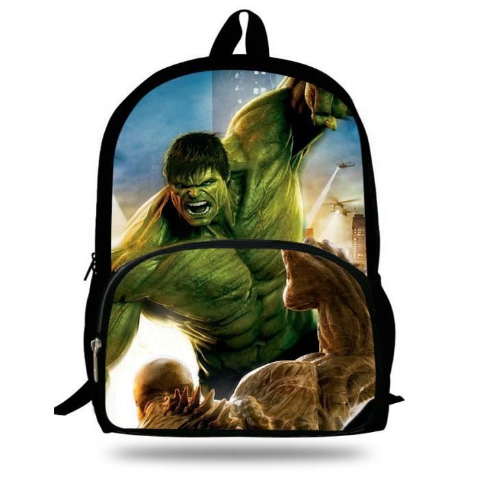 Sac A Dos Hulk Les Vengeurs Hulk sac à dos pour les étudiants adolescents Noir - Achat