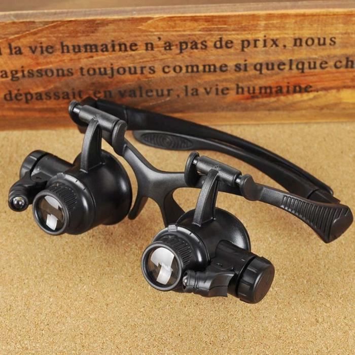Loupe de Réparation de Montre 4 Pièces Loupes de Bijoutier Loupe