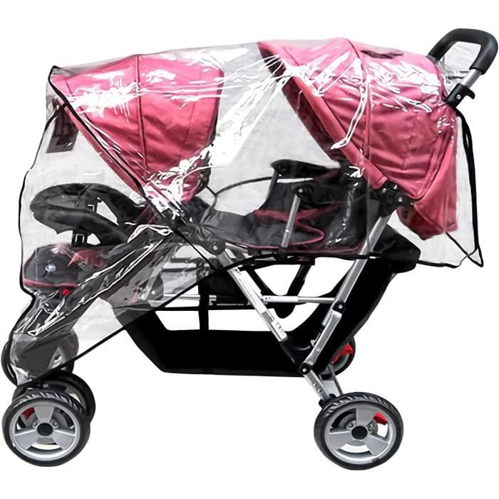 Babisol Habillage Pluie | Pour Poussette 3 Roues | Transparent