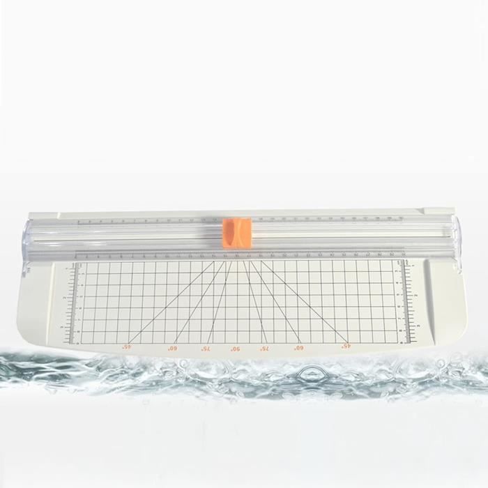 Meafeng Massicot A4 12 Pouces Coupe-Papier Titane Avec Sécurité - 2 Lames Remplaçables