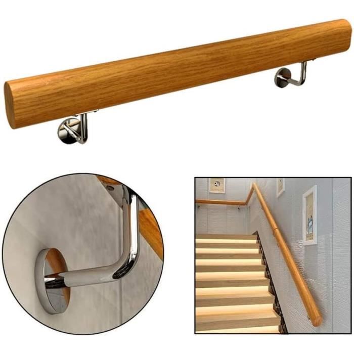 Kit De Support De Rampe D'escalier Noir, Garde-Corps, Clôture, Montage Au Plafond, Rampe De Sécurité, Tige De Support De Couloir En Forme De L Pour Intérieur Et Extérieur(130cm
