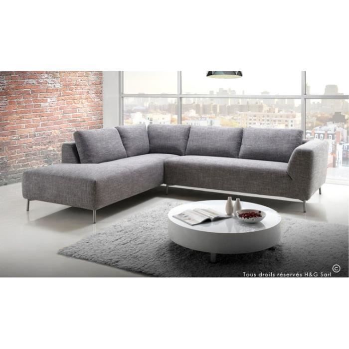 Canape D Angle Tissu Design Moon Gris Clair Canape Angle