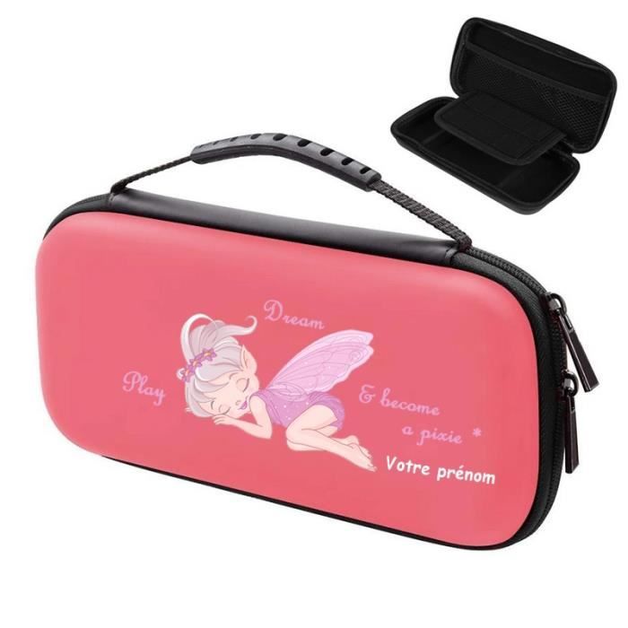 Etui pochette Switch LITE corail personnalisee fee princesse - Cdiscount  Informatique