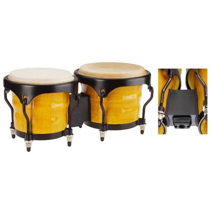 STAGG Bongos Bois Vernis 7,5"6,5" Ambre Cdiscount Instruments de musique