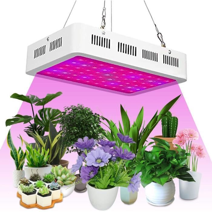 Lampe Horticole 1000W, Lampe de Croissance des Plantes à Spectre Complet à 100 LEDs avec Infrarouge UV, Idéale pour Plantes D'int42