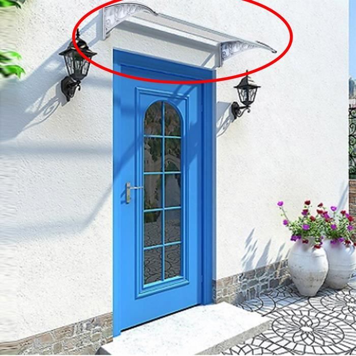 Auvent De Porte Et Fenêtre MARRON 60x100cm - Marquise Protection Solaire Et Pluie Pour Entrée