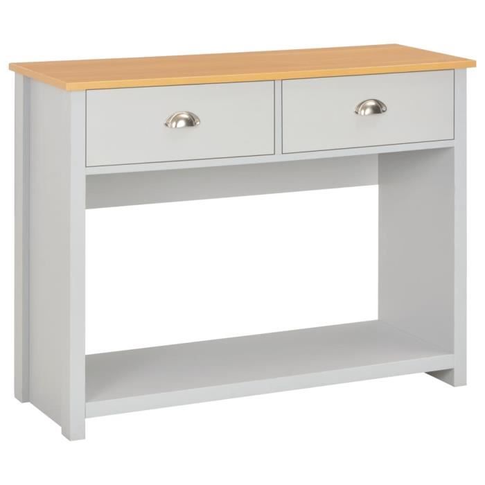 Console Style Contemporain - Table console Armoire console Table de Salon Gris 97 x 35 x 76 cm Nouveau *356072