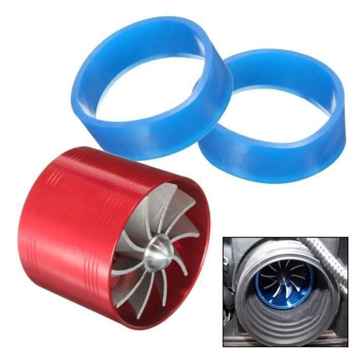 Ventilateur Double Turbine Universel Delaman - Compresseur Économiseur Carburant Avec Supports Antidérapants