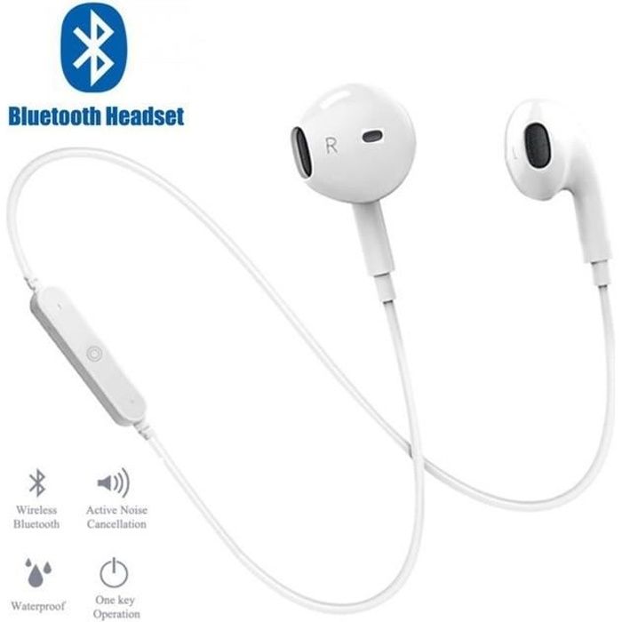 Ecouteurs sans fil avec Bluetooth - Ecouteurs sans fil pour iPhone /  Samsung