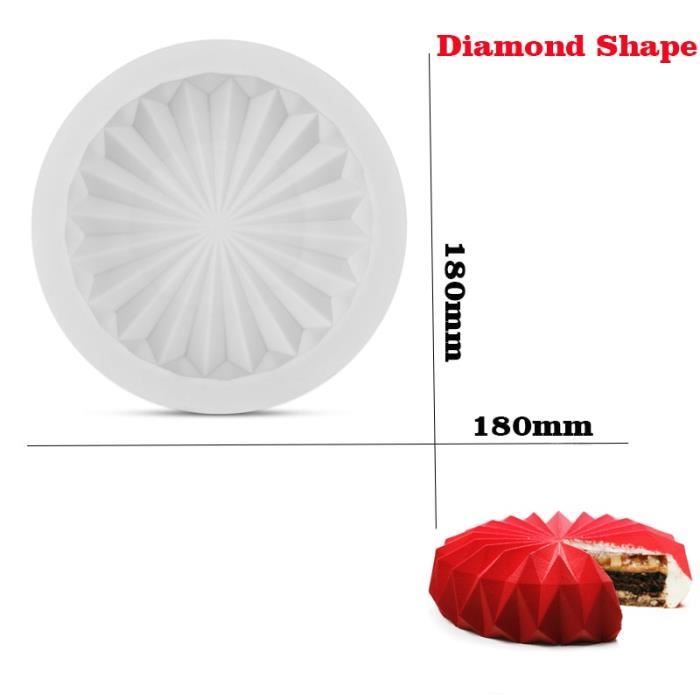 Moule à Gâteau 3D Silicone Forme De Cœur Géométrique - Parfait Pour Mousse, Chocolat Et Anniversaire