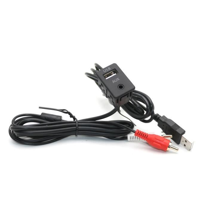 Câble Extension USB Voiture - Prise Encastrable Tableau De Bord - Installation Non Destructive - Plug And Play