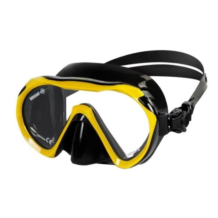 Masque de plongée enfant 1Dive jaune-noir - Cdiscount Sport