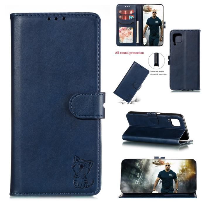 Étui Portefeuille Huawei P20 / P30 / P40 Lite - Clapet Aimanté, Soft Touch Noir, Anti-choc