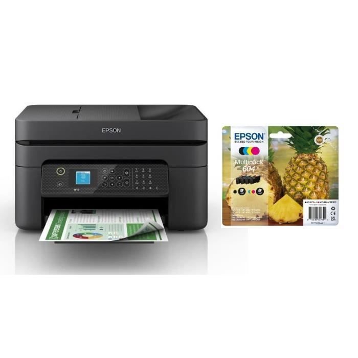 EPSON Imprimante WF-2930 + Pack de 4 cartouches dencre couleurs EPSON