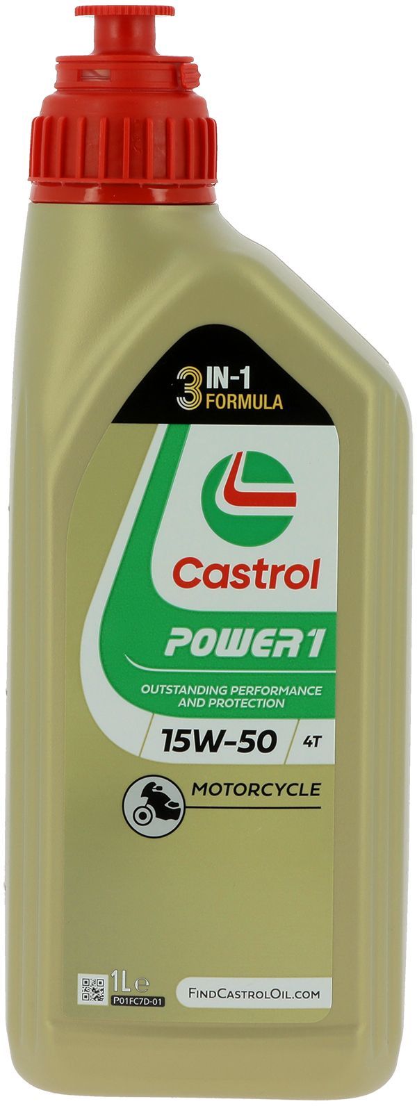 Huile moteur - CASTROL - Power1 4T 15W-50 - 1L