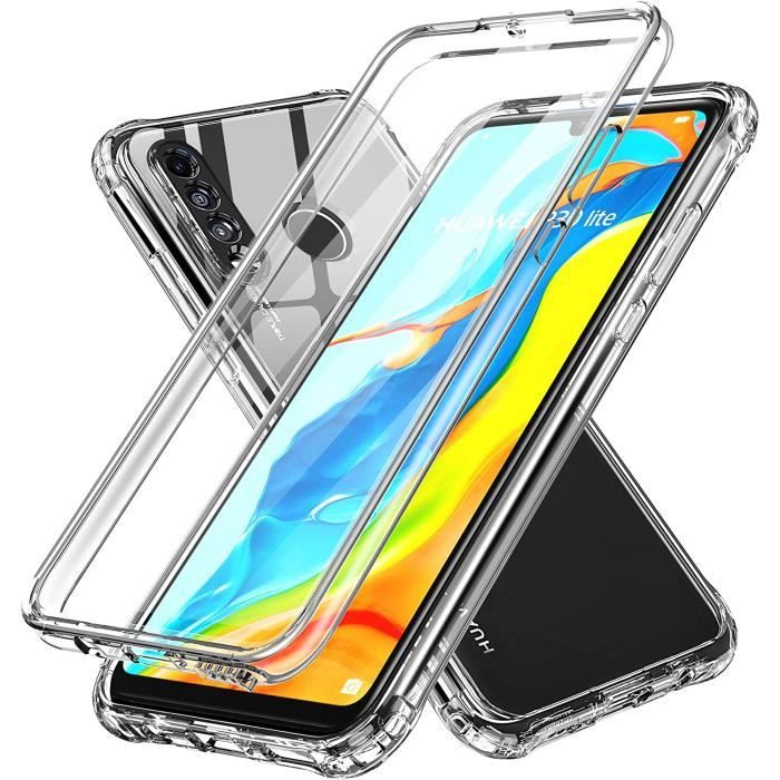 Tothedu Coque De Téléphone Pour Y6 2019/Y6 Pro 2019/Y6s/Honor Play 8A/Honor 8A Avec Protection D'écran En Verre Trempé, Coque De Protection Intégrale Transparente En Polycarbonate Rigide TPU Pour