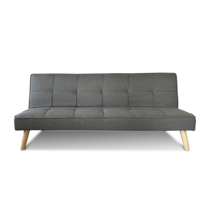 banquette clic clac 3 places gris - siljan - designetsamaison