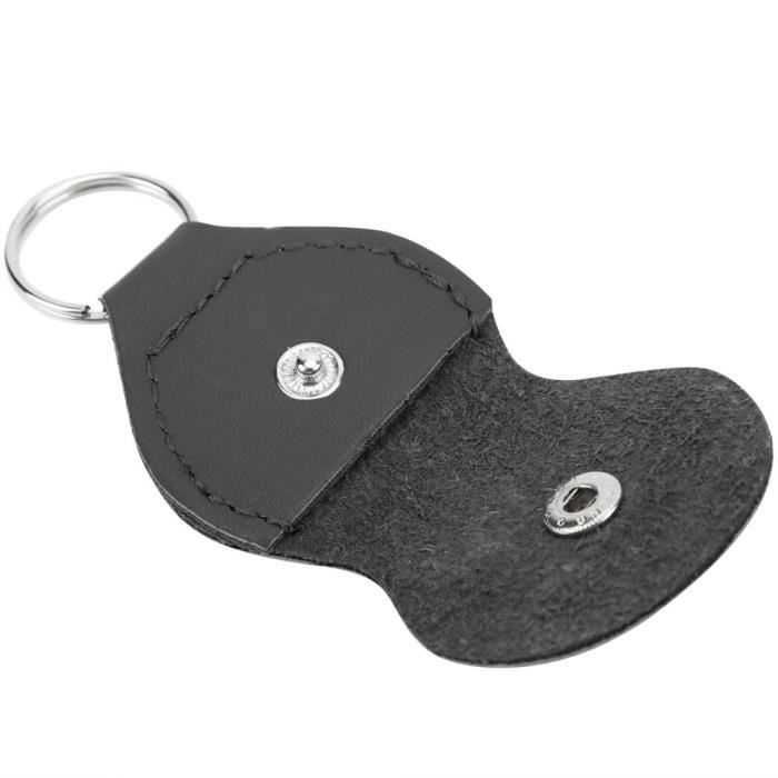 rosenice Porte médiators pour guitare Étui pour médiator 2 pièces Noir