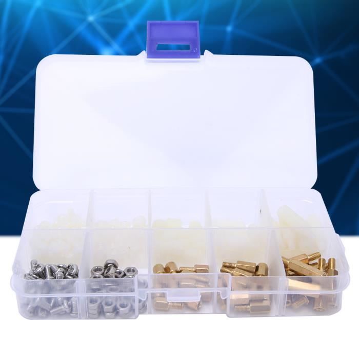 Lot De 20 Entretoises Filetées En Nylon M3 6+6 Mm - Pour Circuits Imprimés (PCB), Blanc, Marque Uxcell