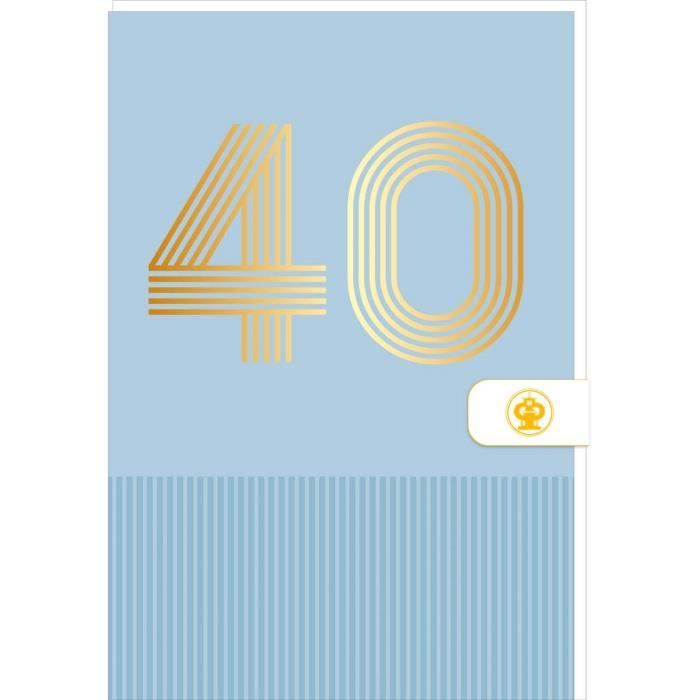 Carte d'anniversaire de 40 ans pour femme – Carte d'anniversaire
