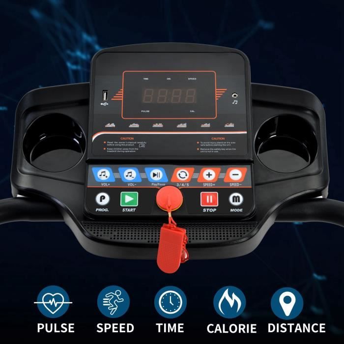 Tapis De Course électrique FK Sports TP2025 - Pliable Bluetooth - Écran LCD - 120 Kg