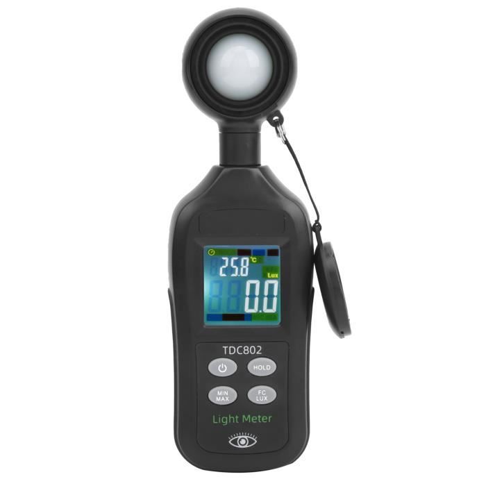 Luxmètre Numérique Portable AIOMEST AI-881D - Plage 0.01-400,000 Lux, Détecteur 270°, Pour Plantes, Aquarium, Photo