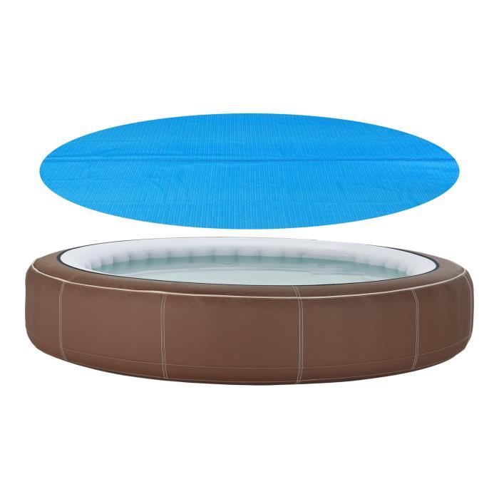 Bâche Solaire de Piscine Ronde Diamètre 366 cm Polyéthylène Bleu