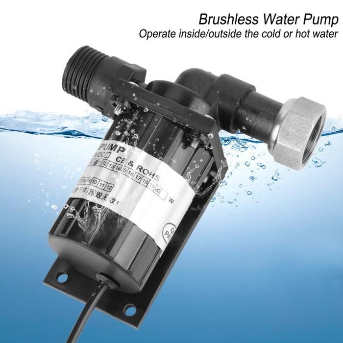 Pompe à Eau Submersible 12V 10W - Mini Pompe Sans Balais, Pour Fontaine, Aquarium, Circulation D'eau