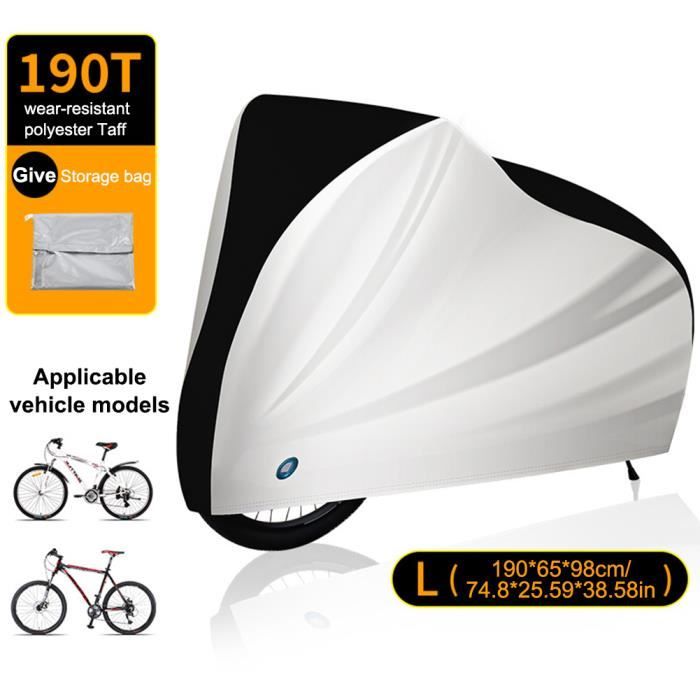 Housse De Protection Pour 2 Vélos – Ripstop 600D Imperméable, 210x96x120 Cm, Bandes Réfléchissantes, Antivol Intégré, Pour Porte-vélos Arrière