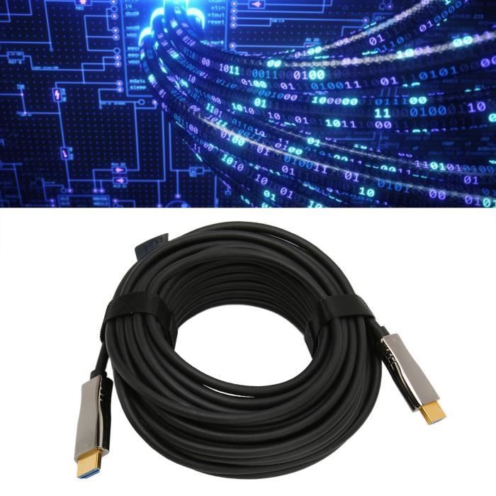 Câble HDMI Fibre Optique 30 M - 4K 60 Hz, 18 Gbps, HDR10, ARC - Compatible PC, Xbox, PS4