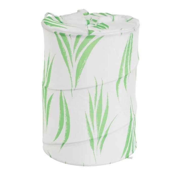 Corbeille à Linge Pliable WJUAN - 75L, Polyester Noir Avec Poignée